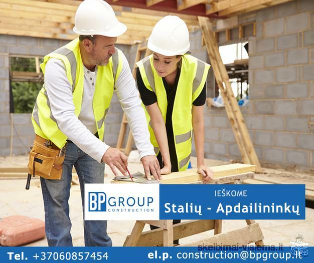 Ieškome Stalių - Apdailininkų - BP Group Construction