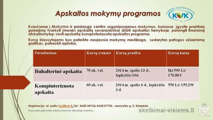 Apskaitos mokymų programos