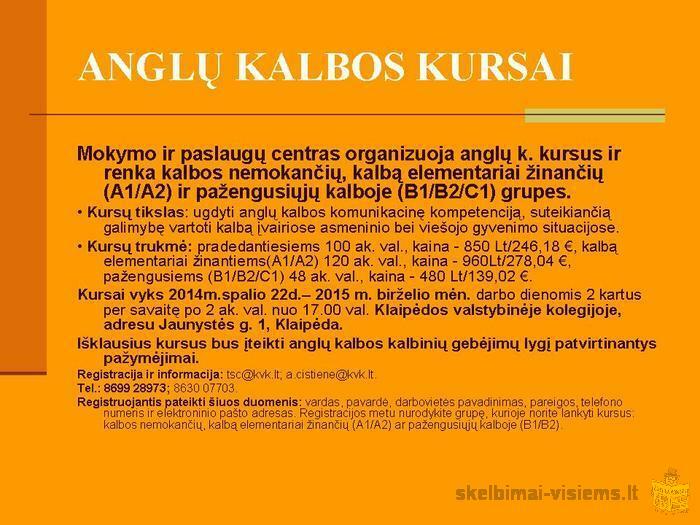 ANGLŲ KALBOS KURSAI