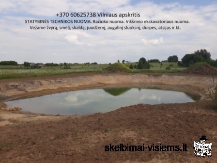 Ekskavatoriaus nuoma +37060625738 Vilnius Vežame žvyrą, smėlį, skaldą, atsijas