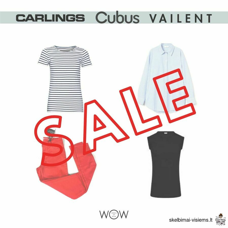 IŠPARDAVIMAS - CUBUS | CARLINGS | VAILENT - TIK 1.30 eur / vnt!