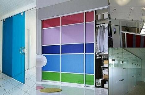 Sliding DOORS, Frameless partitions, closet doors, closet