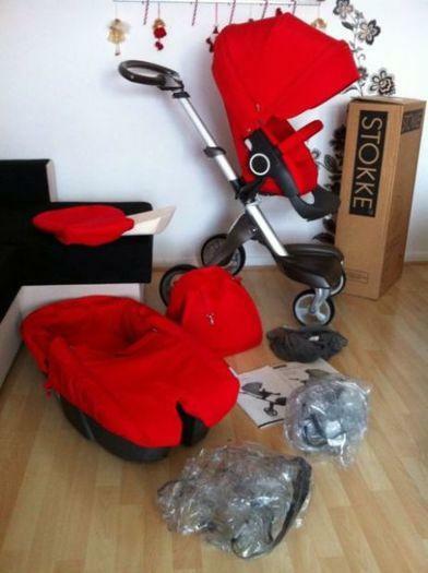 Stokke Xplory V4 2014 детская коляска с Люлька + автокресло