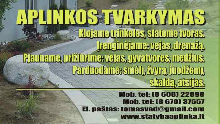 Aplinkos tvarkymas Panevezys