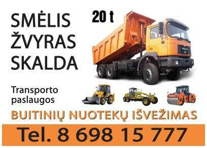 skalda smelis zvyras gruntas atvezame 20t Kaunas 869815777 ©