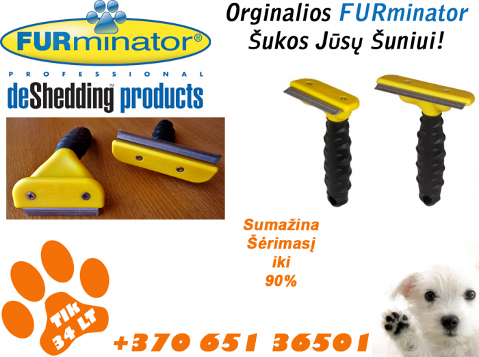 FURminator šukos nuo šėrimosi