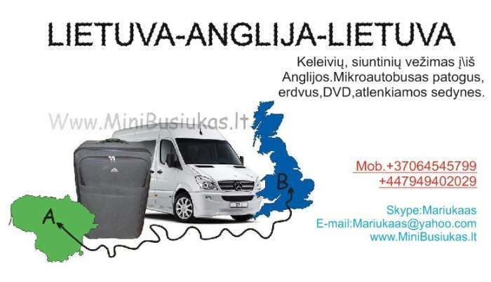 Keleiviu siuntiniu vezimas i/is Anglijos,Vokietijos,Olandijos