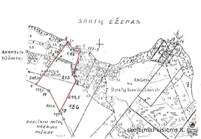Parduodamas sklypas prie Sartų ežero