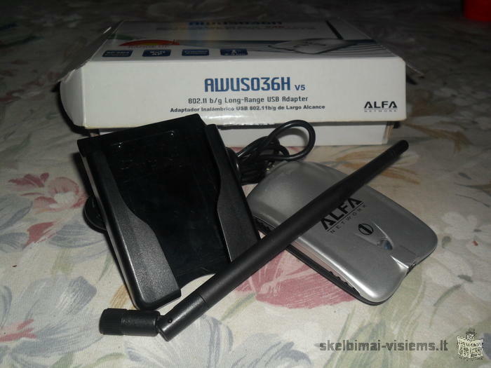 Alfa AWUS036H didelio nuotolio USB WiFi adapteris