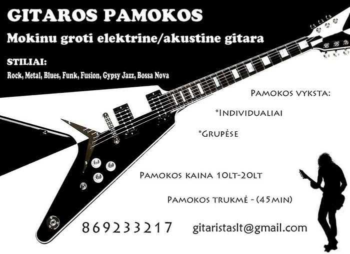 Mokinu groti gitara