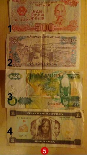 Įvairių šalių banknotai