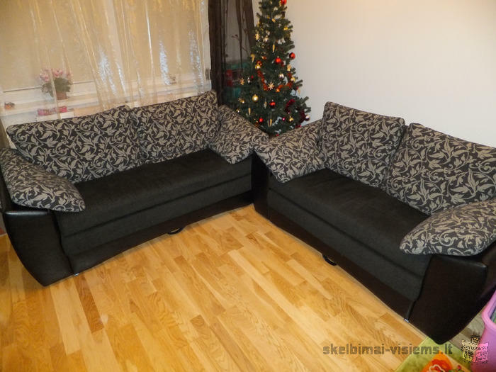 parduodu dviviete ir triviete sofa lova,geros bukles