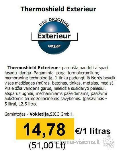 Šilumą taupantys dažai THERMOSHIELD (Vokietija)