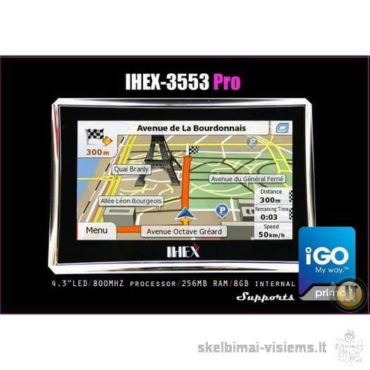 NAUJOS KARTOS, ĮSPŪDINGO GREIČIO navigacinė sistema IHEX-3553 PRO