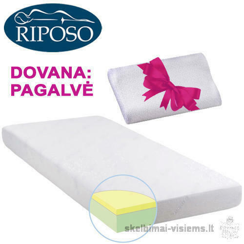 17cm storio RIPOSO Čiužiniai nuo 699 Lt + dovana Pagalvė