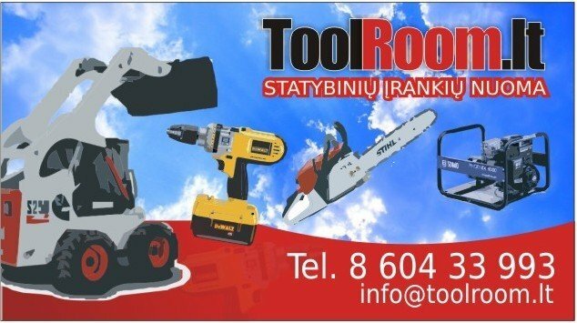Tool hire in Klaipeda.