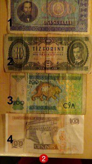 Įvairių šalių banknotai