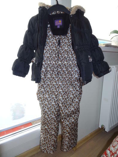 Žieminė striukė ir kelnės su petnešomis PINK PLATINUM, 5-6 m.