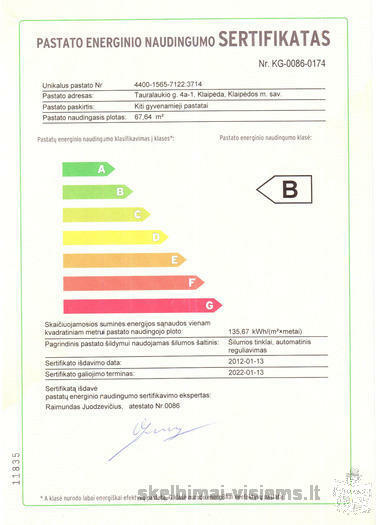 Energetinis naudingumo sertifikatas