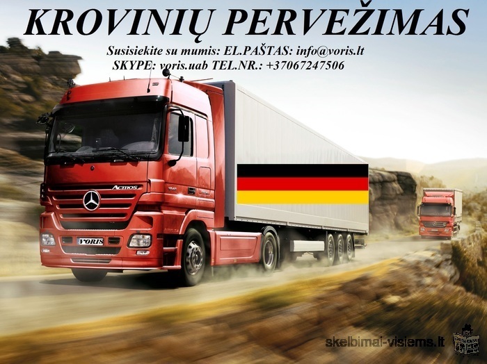 KROVINIŲ GABENIMAS : į Vokietiją, iš Vokietijos • Pilnų / Dalinių krovinių pervežimas į / iš Vokieti