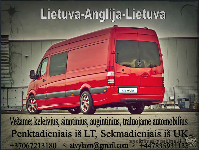 Lietuva-Anglija vežimo paslaugos kiekvieną savaitę