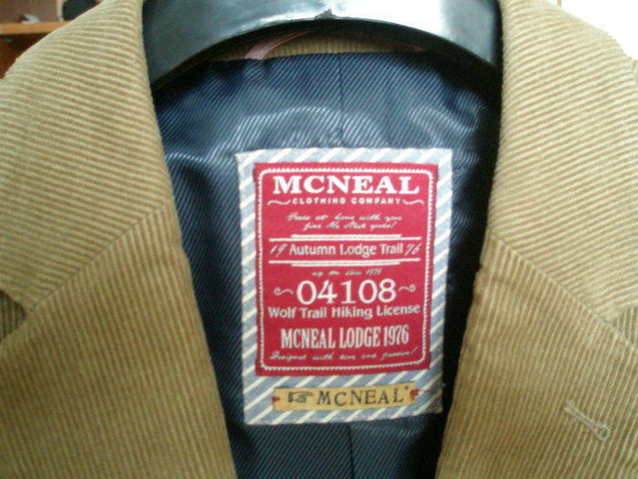 Originalus vyriškas MCNEAL prekinio ženklo švarkas, 52 dydis, 250 Lt.