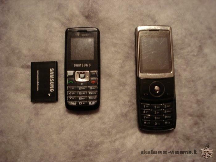 Parduodu 2 veikiančius mobilius telefonus. "Samsung" ir "LG"