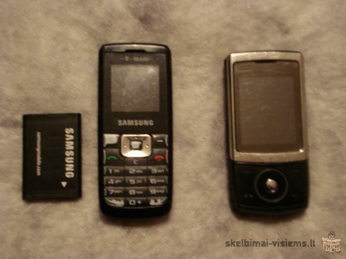 Parduodu 2 veikiančius mobilius telefonus. "Samsung" ir "LG"