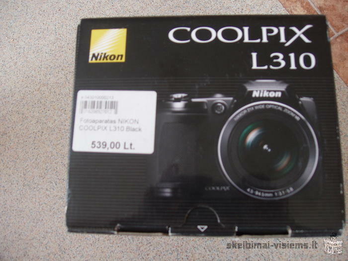 Parduodu beveik nauja fotoaparatą Nikon coolpix L310