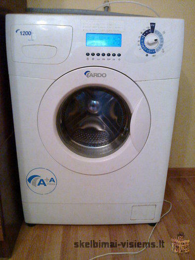 Parduodu gerai veikiančią skalbimo mašiną ARDO - FLS 120 L. Energijos klasė A+, talpa 5 kg, 1200 aps