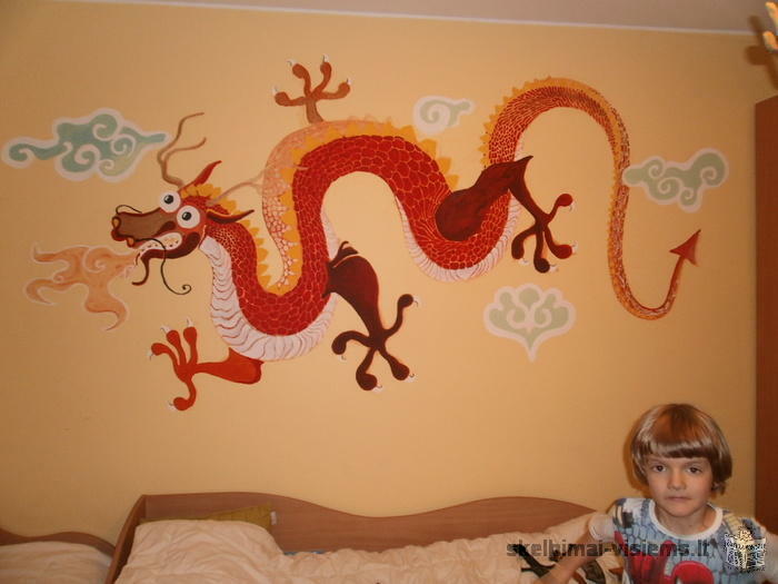 Sienų dekoravimas piešiniais