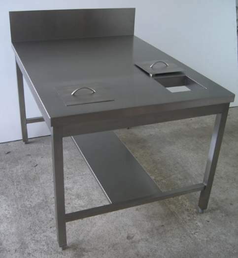 Stalas, nerūdijančio plieno stalas, plovykla